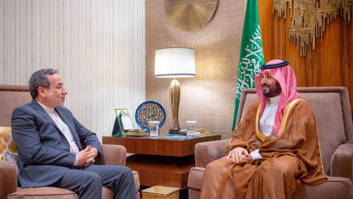 Saudi Crown Prince Mohammed bin Salman meets with Iranian Foreign Minister Abbas Araghchi in Riyadh in October 2024.
