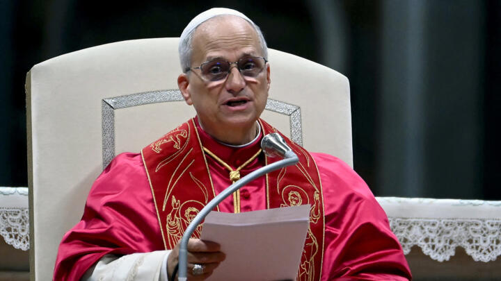 Pope Leo XIV presides over a prayer vigil as part of the Jubilee of Consolation, in St. Peter's Square, at the Vatican, on September 15, 2025.