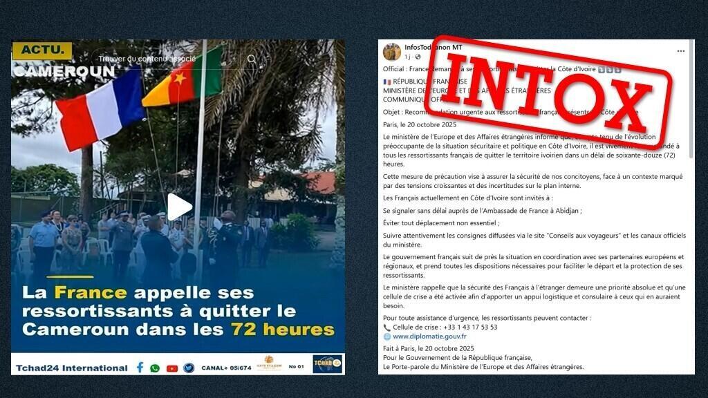 Non, la France n’appelle pas à l’évacuation de ses ressortissants en Côte d’Ivoire et au Cameroun