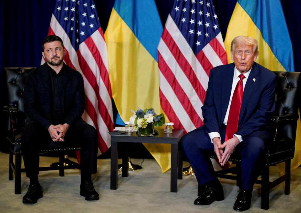 Los presidentes de Ucrania, Volodímir Zelenski, y Estados Unidos, Donald Trump, se reúnen al margen de la Asamblea General de la ONU. Nueva York, 23 de septiembre de 2025.