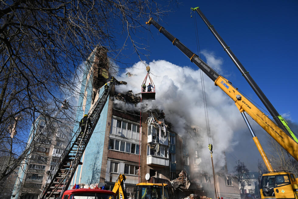 A Russian attack on the city of Ternopil tore a residential building apart and left many dead.