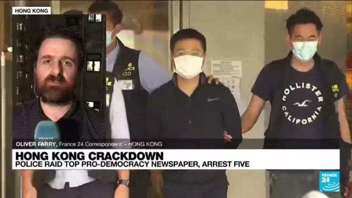 Editors of Hong Kong newspaper arrested under security law