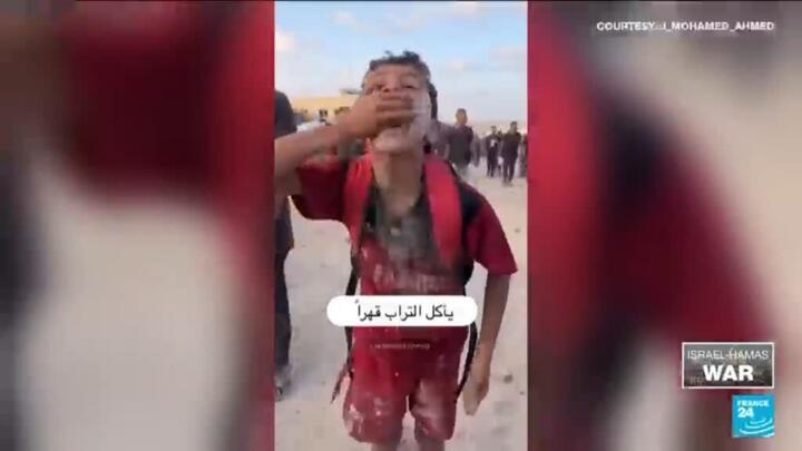 "We are eating sand instead of bread," says 12-year-old Palestinian boy amid starvation