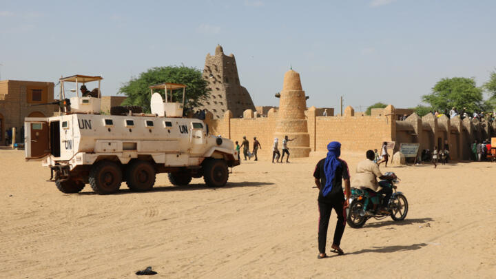 File photo: UN forces patrol the streets of Timbuktu, Mali, on September 26, 2021.