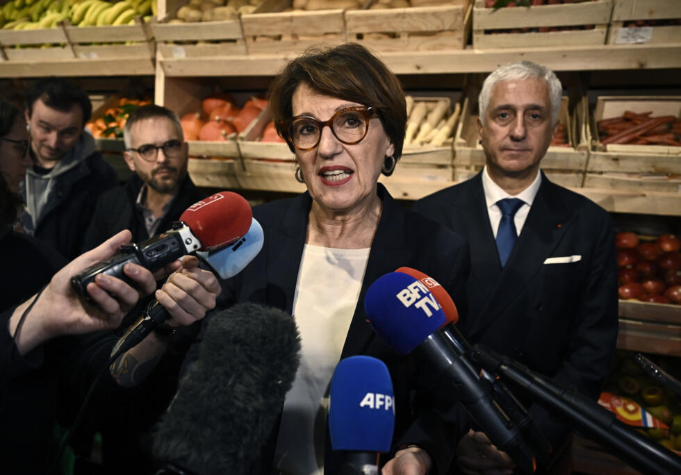 La ministre de l'Agriculture Annie Genevard, le 8 décembre 2025 à Rungis, près de Paris