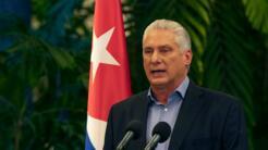 Fotografía cedida por la Presidencia de Cuba del mandatario Miguel Diaz-Canel mientras ofrece un discurso a los excluidos en la Cumbre de las Américas, el miércoles 08 de junio de 2022, en La Habana, Cuba.
