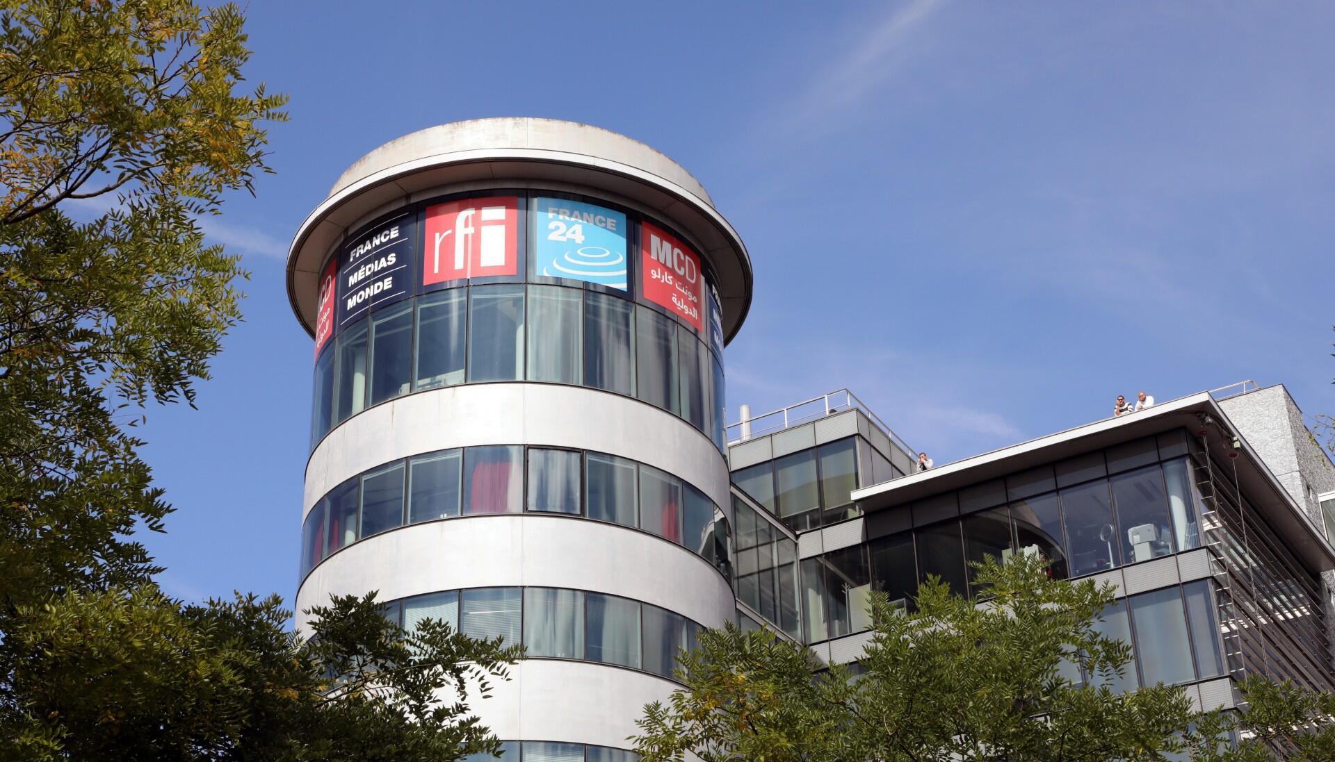 Les bureaux de France Médias Monde à Issy-les-Moulineaux en France.