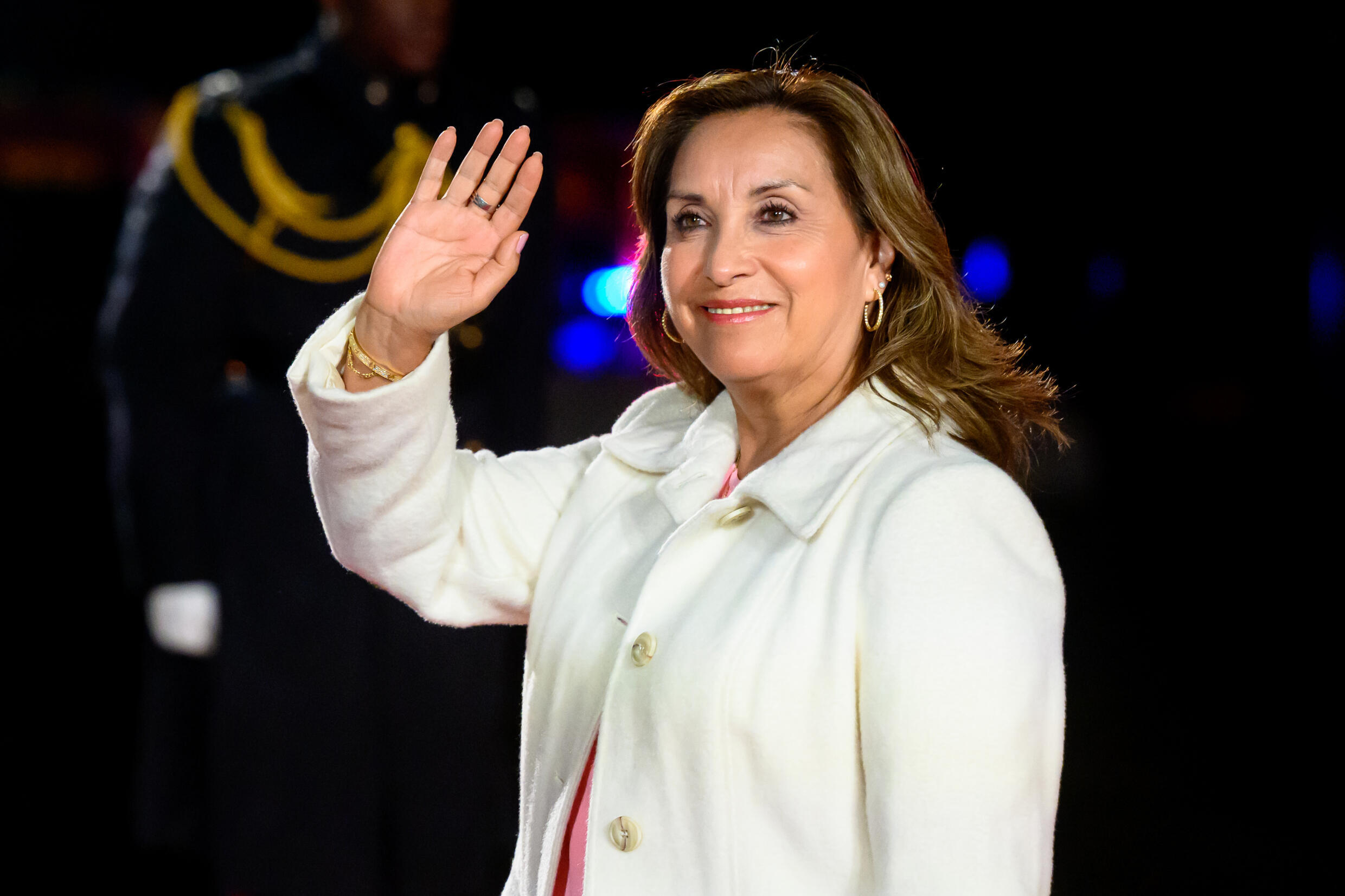 La présidente péruvienne, Dina Boluarte, à San Francisco, le 16 novembre 2023 en Californie