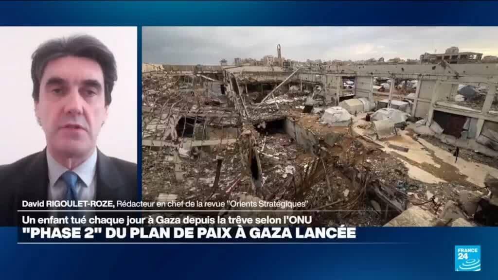 Gaza : la "phase 2" du plan déclenchée, un enfant tué chaque jour à Gaza depuis la trêve selon l'ONU