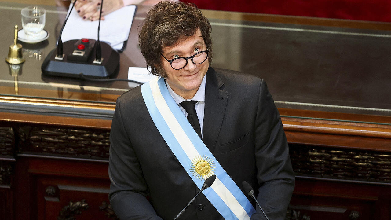 Archivo-El presidente de Argentina, Javier Milei, asiste a la sesión inaugural de la 142.ª legislatura, en el Congreso Nacional, en Buenos Aires, Argentina, el 1 de marzo de 2024.