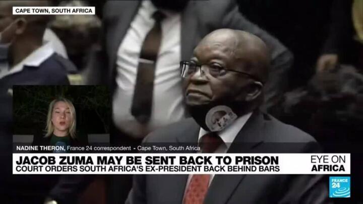 South African appeal court orders Zuma back to jail