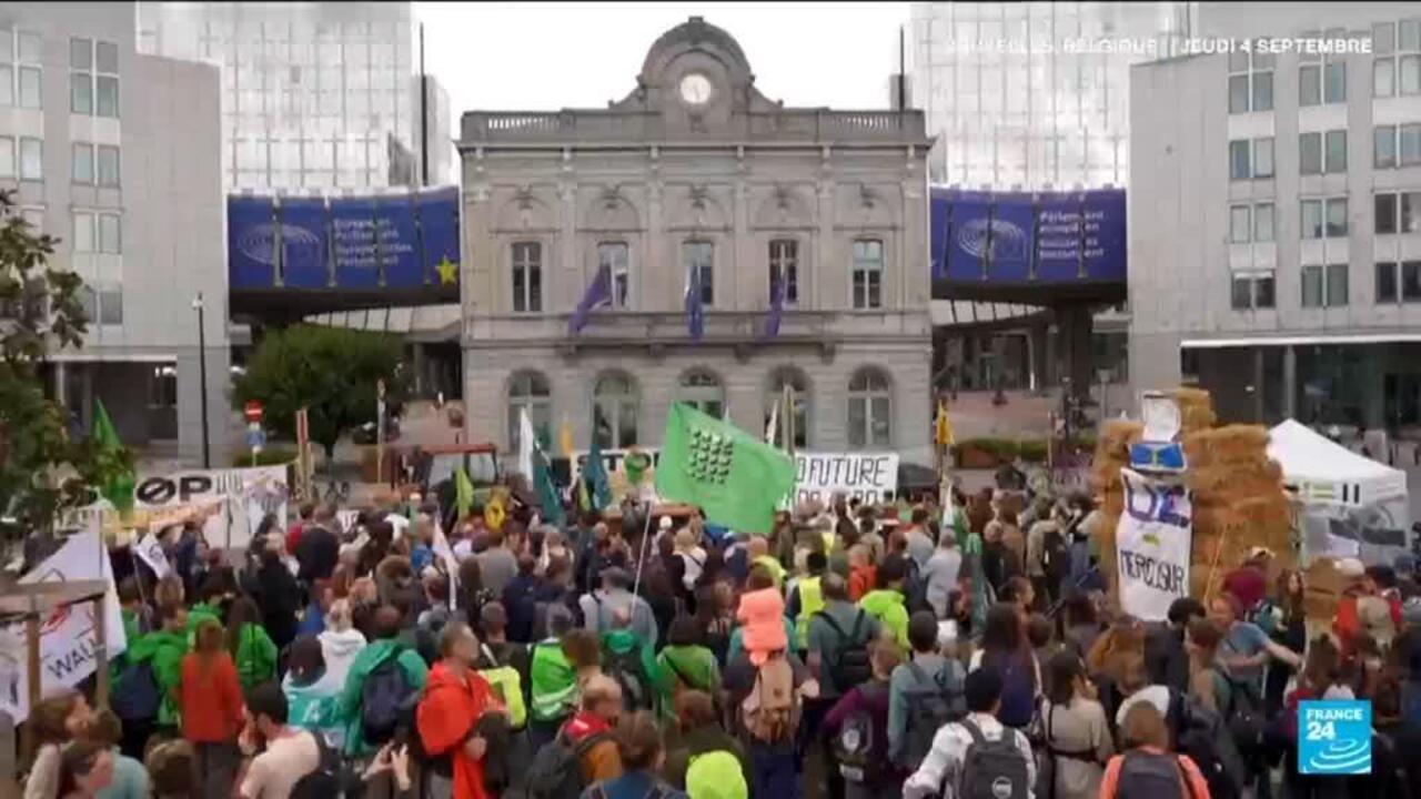 Accord UE-Mercosur : des agriculteurs en colère à Bruxelles