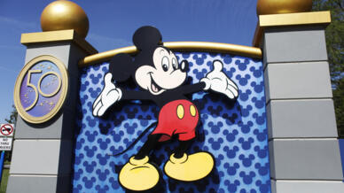 Entrada al parque Walt Disney World en Orlando, Florida, el 21 de marzo de 2022.