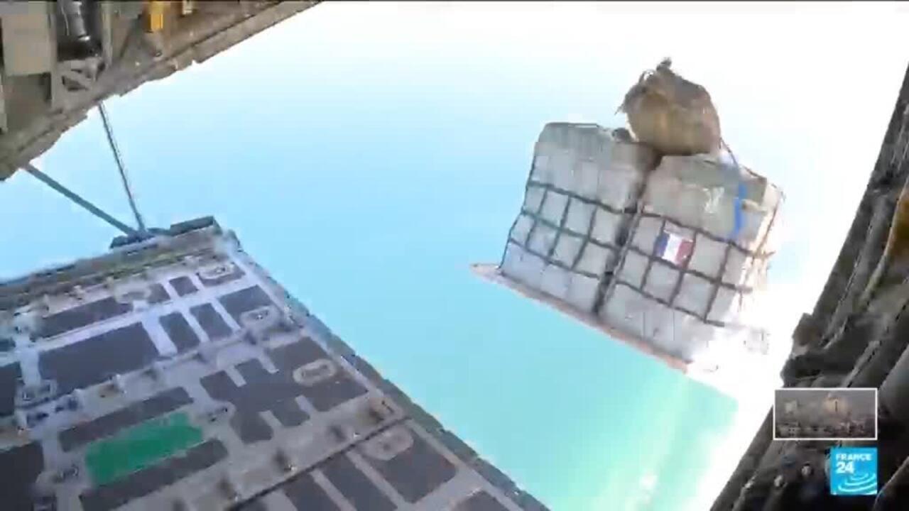 France carries out airdrops of humanitarian aid into Gaza