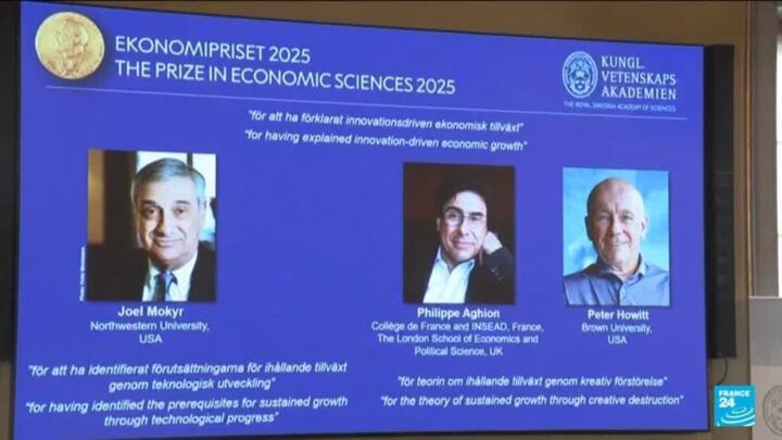 Trio wins economics Nobel for work on tech-driven growth