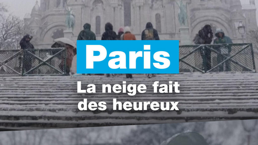 À Paris, la neige fait tout de même des heureux