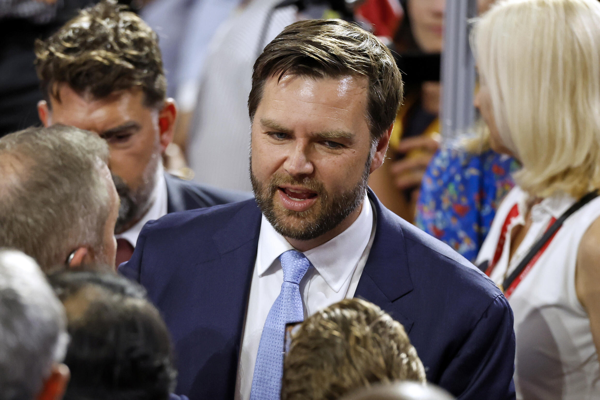 J. D. Vance à la convention républicaine de Milwaukee, le 15 juillet 2024.