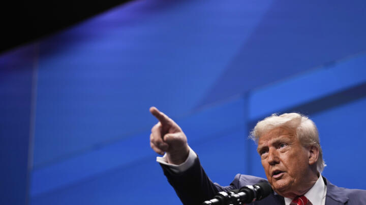 US President Donald Trump speaks during a NATO press conference on June 25, 2025.
