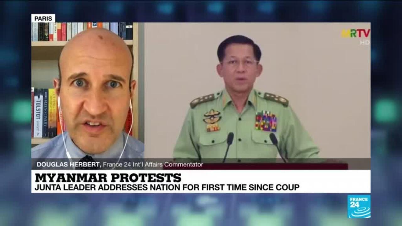 Myanmar Junta Leader Gives First Address To Nation Since Coup France 24