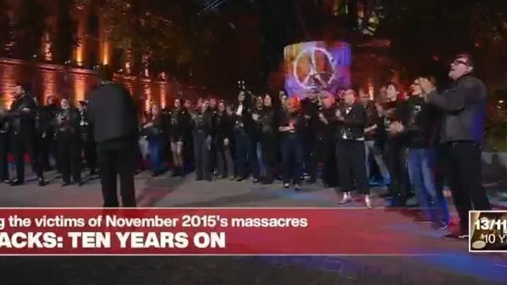 Survivors' choir sings Rival Sons at 2015 Paris attacks commemoration ceremony
