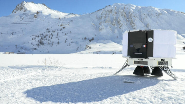 A prototype of the EUROHAB space habitat in Tignes, French Alps.