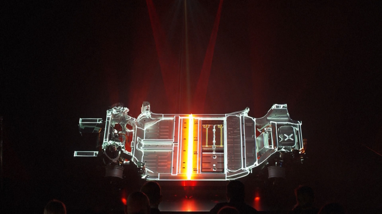 Ferrari unveils chassis of its first electric car, but financial outlook disappoints Ferrari unveils chassis of its first electric car, but financial outlook disappoints