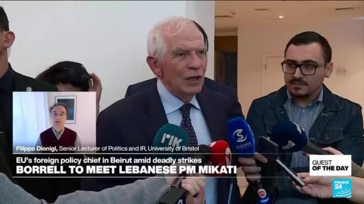 EU's Borrell tries to persuade Israel, Hezbollah to accept US ceasefire proposal