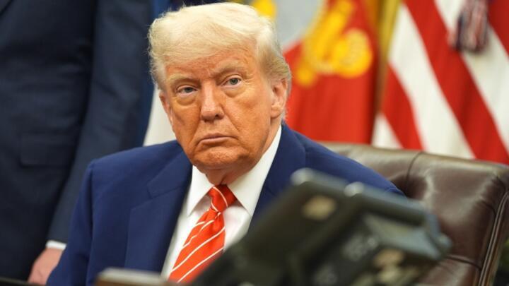 US President Donald Trump in the Oval Office on May 8, 2025.