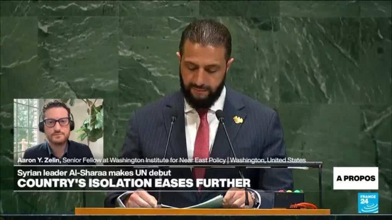 In UN debut, new Syria leader warns on Israel but backs dialogue