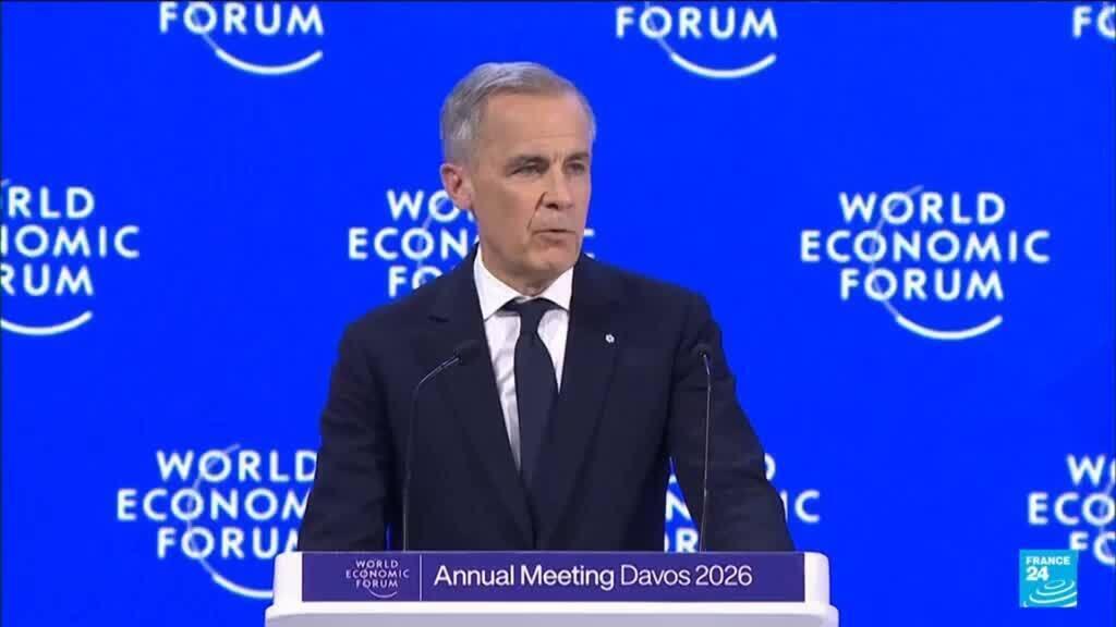 Trump chides Carney after Canadian PM delivers rousing speech on global order ‘rupture’ at Davos