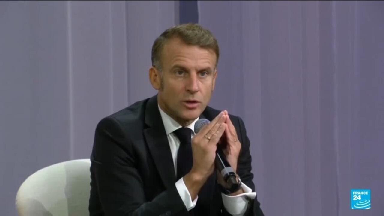 Les drones violant l'espace aérien européen "peuvent être détruits" dit Macron