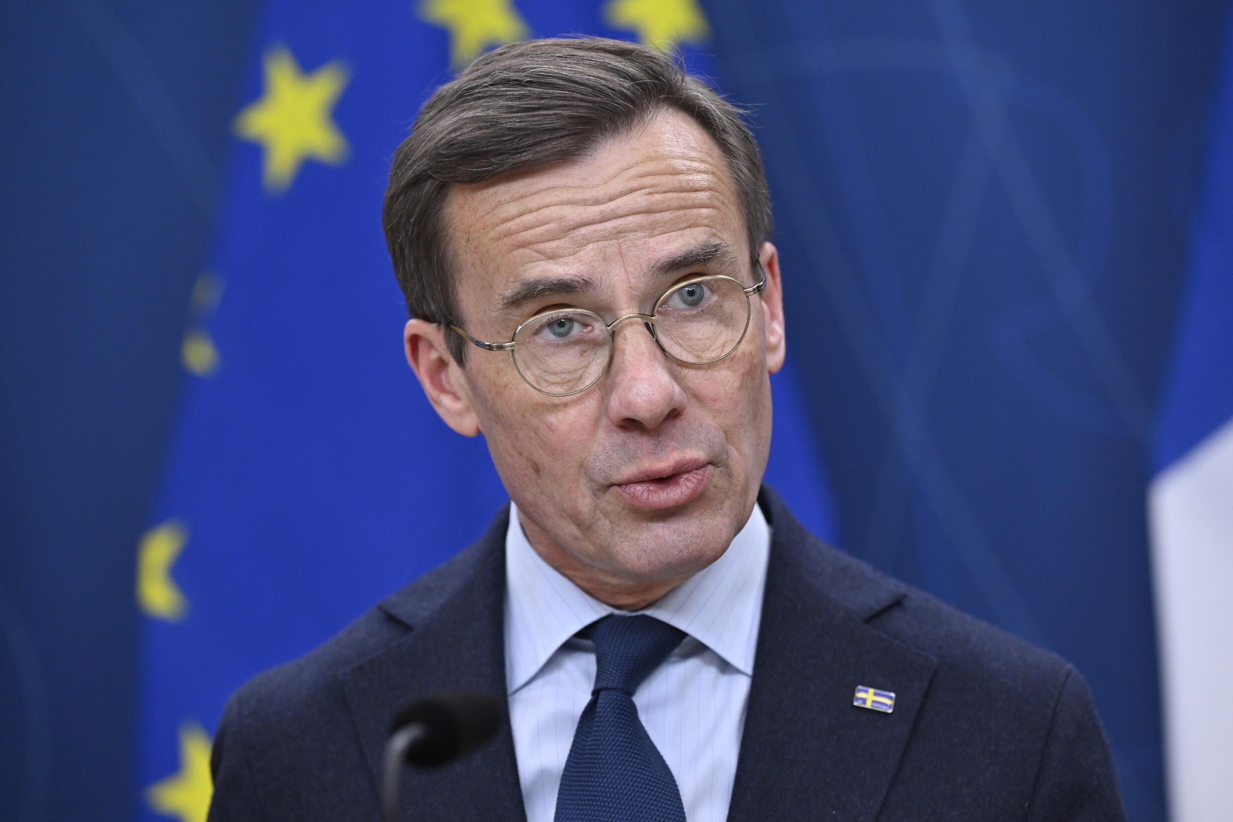 Le Premier ministre suédois Ulf Kristersson, le 19 janvier 2024 à Stockholm