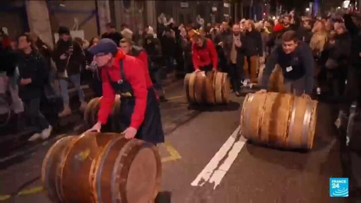French Beaujolais Nouveau wine tradition is back