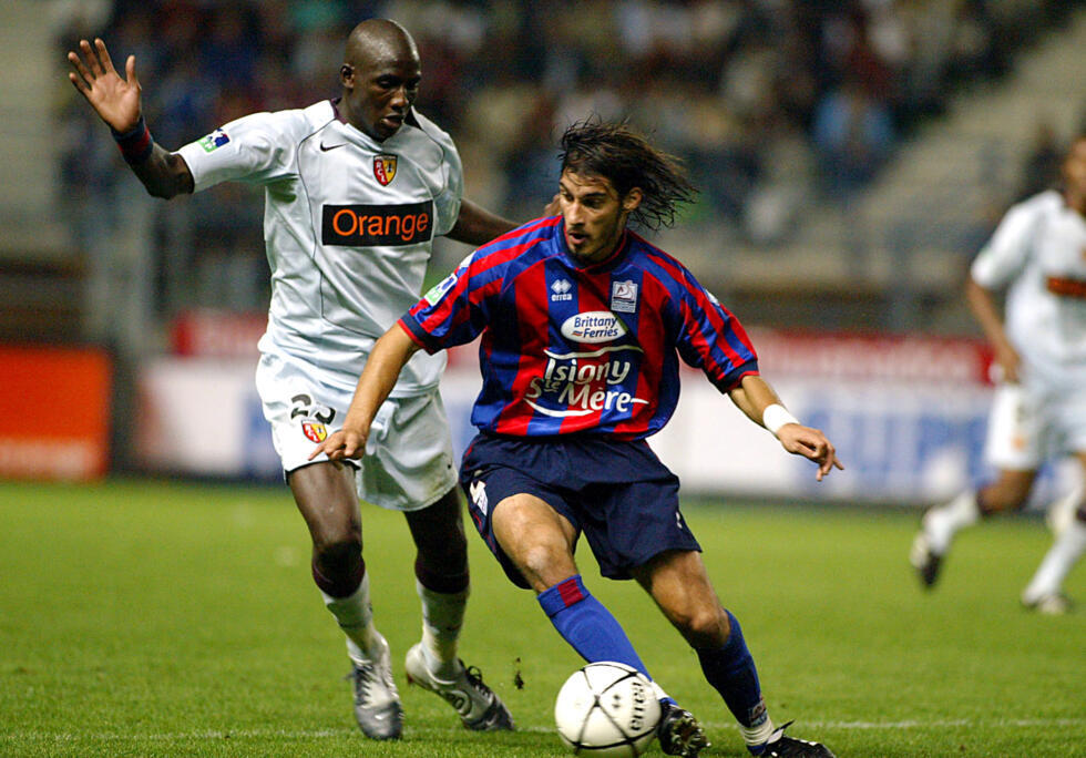 Nicolas Seube lors d'un match du Stade Malherbe Caen en 2004 face au RC Lens.