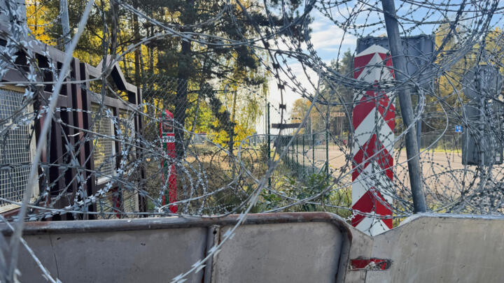 A view of a section of the Poland-Belarus border barrier near the Polowce-Pieszczatka on October 15, 2025.