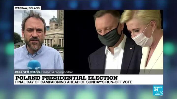 Final day of campaigning in Poland ‘extremely tight’ presidential race ahead of Sunday’s vote