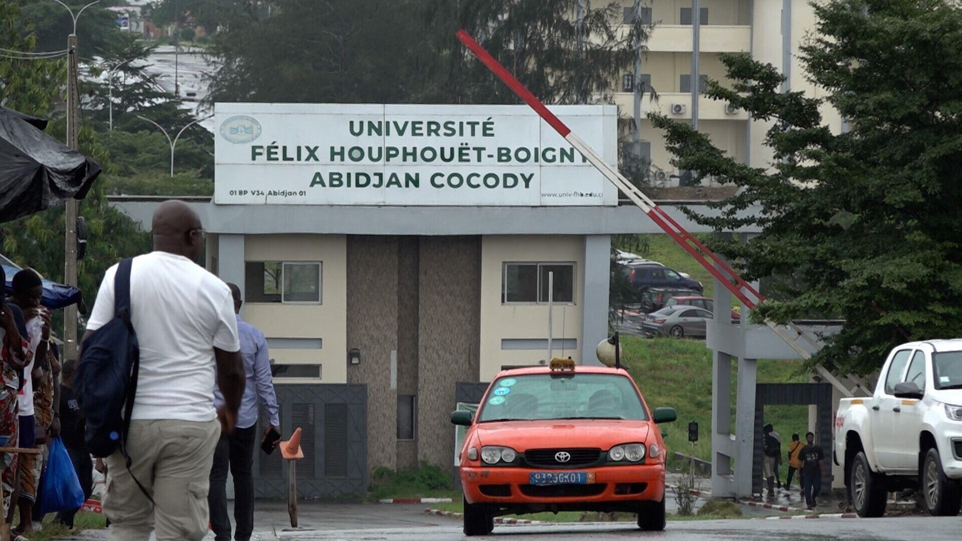 L’entrée de l’université Félix-Houphouët-Boigny, à Abidjan, en octobre 2024.