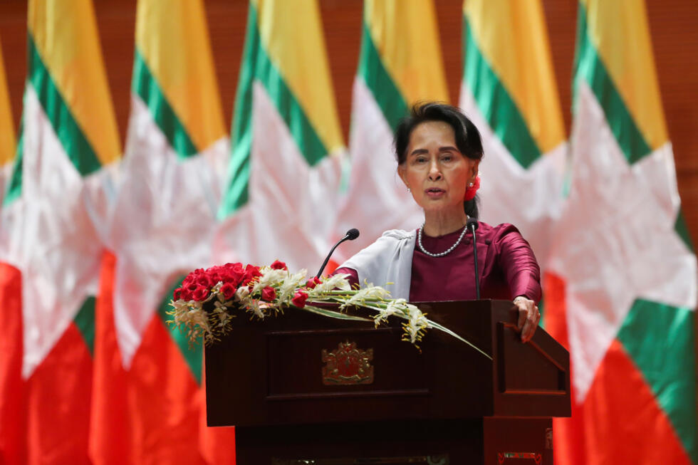 Myanmar's autonomy struggle was led by Aung San, the father of Aung San Suu Kyi (pictured)
