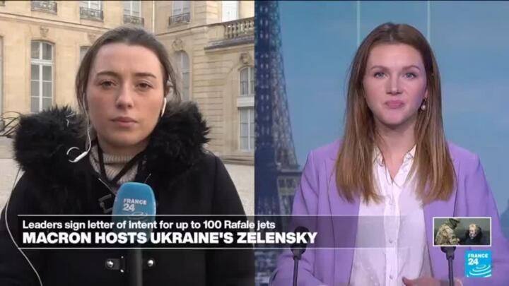 Macron and Zelensky sign letter of intent for Ukraine to buy Rafale fighter jets