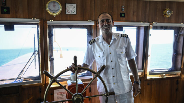 Ekrem Ozcelik captains the Pasabahce ferry, the flagship of operator Sehir Hatlari's 30 vessels.