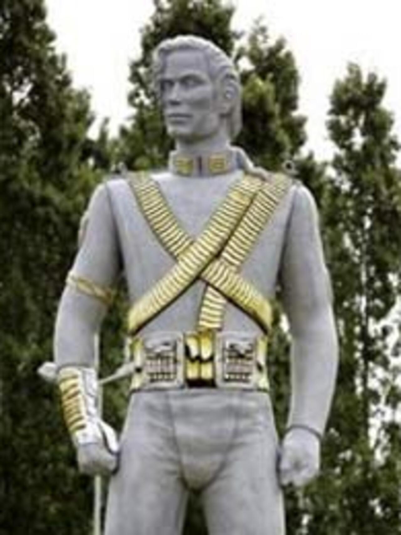 彫刻・オブジェ Zcst Swiss village erects 39ft Jackson statue