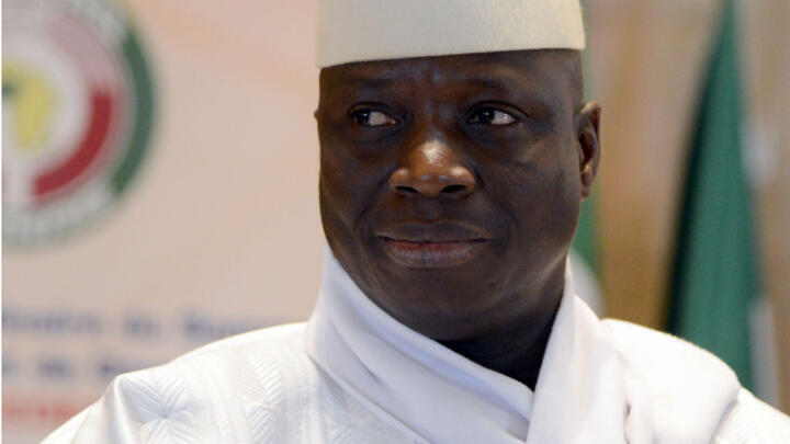 This file photo taken on March 28, 2014 shows outgoing President Yahya Jammeh of Gambia attending the 44th summit of ECOWAS in Yamoussoukro.
