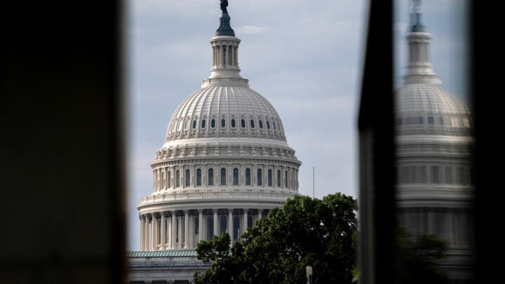 The US Capitol is seen as a looming partial government shutdown is a week away if Congress fails to fund the government, on Capitol Hill in Washington, D.C.