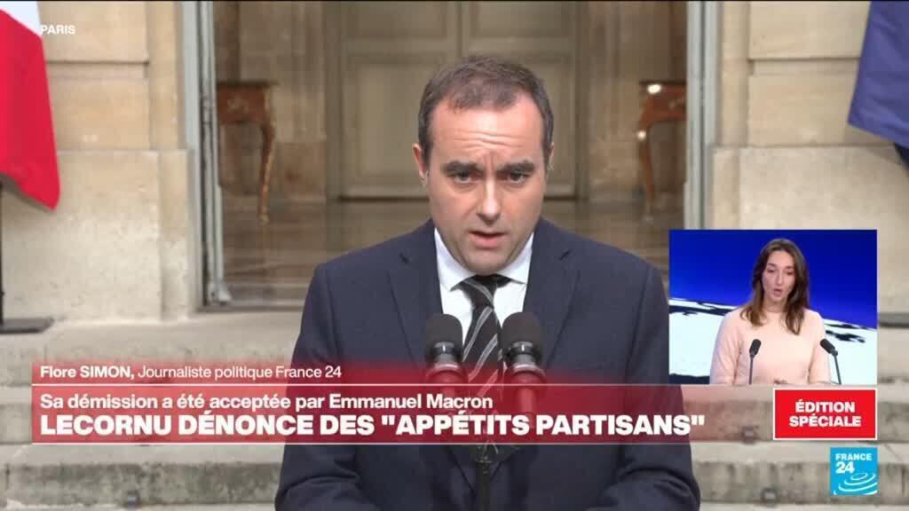 Démisison de Lecornu : ce qu'il faut retenir de son discours à Matignon