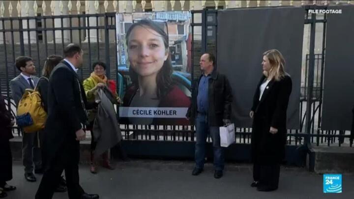 French pair released from Iranian prison await permission to return home