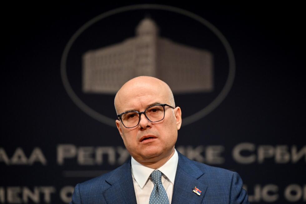 Le Premier ministre serbe, ancien maire de Novi Sad, Milos Vucevic annonce sa démission, le 28 janvier 2025 à Belgrade