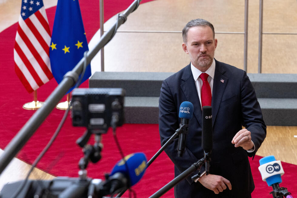 Archivo: El representante comercial de EE. UU., Jamieson Greer, habla durante una conferencia de prensa conjunta durante la reunión de ministros de Comercio de la UE en el edificio del Consejo Europeo en Bruselas, el lunes 24 de noviembre de 2025.