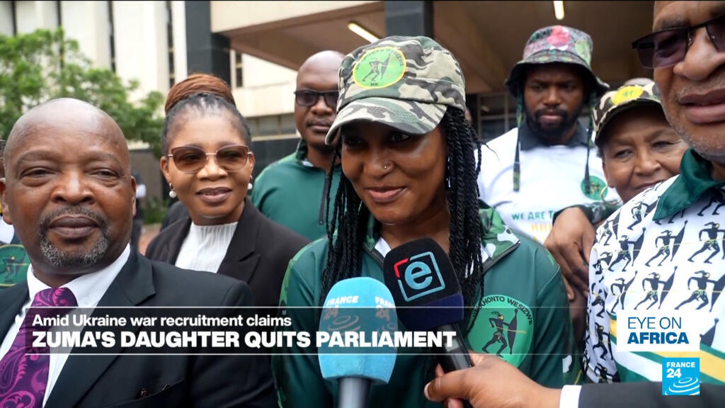 Zuma's daughter quits South African parliament amid Ukraine war recruitment claims