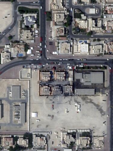 Esta foto satelital proporcionada por Planet Labs PBC muestra un complejo atacado el martes 9 de septiembre por la Fuerza Aérea israelí, en Doha, Qatar.