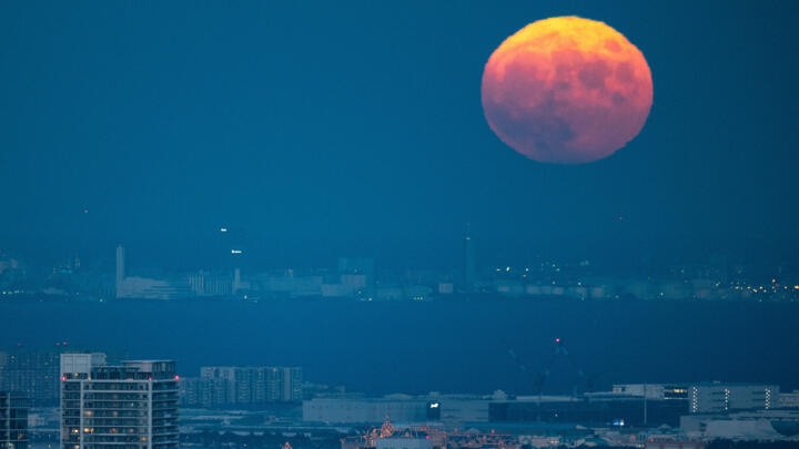The Moon above Tokyo on September 10, 2022.